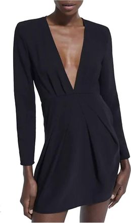 The Kooples Glam V-Neck Dress In Black