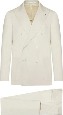 Tagliatore Vesuvio pak met dubbele rij knopen - Beige