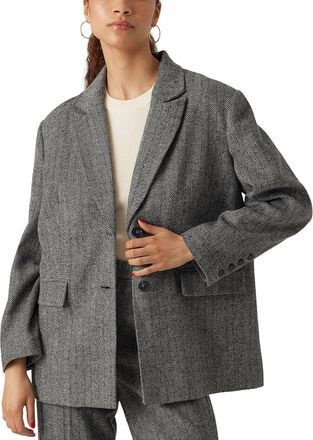 Vero Moda Lizzie Oversized Blazer In Gray