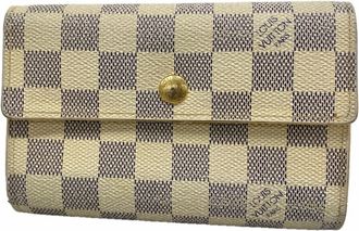 Louis Vuitton White Wallet (Tri-Fold) (Pre-Owned)