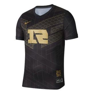Nike Mens Nike x LPL Crossover RNG League Of Legends Pro League Teams Quick Dry Short Sleeve Gold T-Shirt DD9504-700