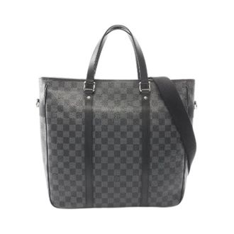 Louis Vuitton Pre-owned Tadao Damier Graphite 2way tote bag - Heren - Pre-owned - Grijs - Maat: ONE Size Leer