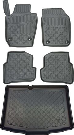 OEM Juego De Alfombrillas Para Coche Y Maletero Para Skoda Fabia Iii Hatchback A Partir De Noviembre De 2014