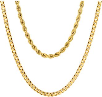 HMY Jewelry Twist & Box Chain Necklace in Yellow at Nordstrom Rack
