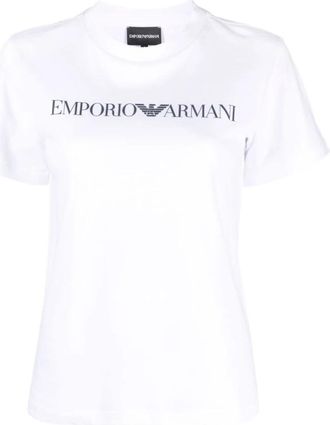 Emporio Armani T-shirts en Polos - Dames - T-shirts - Wit - 2XL - Katoen - Tops