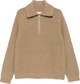 Sams&oslash;e & Sams&oslash;e Sarick Ribbed-knit Quarter-zip Sweater