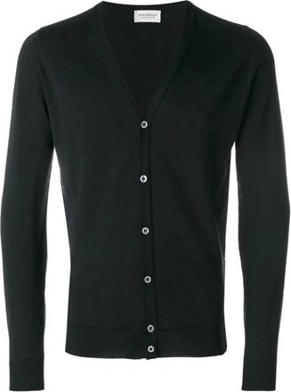John Smedley Truien & Vesten, Heren, Zwart, XL, Wol, Petworth Cardigan