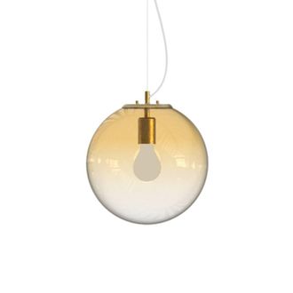 Netlighting Mapa Clear 30cm Globe Pendant Ceiling Light Amber