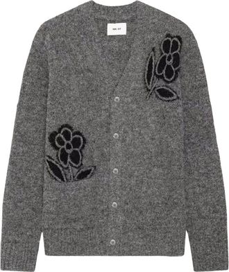 Nn.07 Nn07 - Kyle Alpaca Cardigan - Heren - Truien - Grijs - Maat: XL Spandex