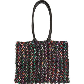 Clare Vivier Sandy Woven Market Tote in Black Multi at Nordstrom