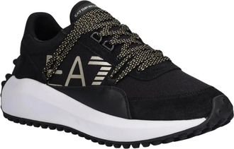 Emporio Armani 7X000355 Sneakers - Dames - Sneakers - Zwart - 36 EU - Leer - Schoenen