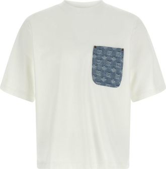 Dsquared2 White Jacquard logo pocket T-shirt