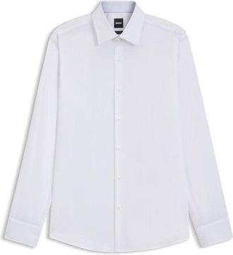 BOSS Regular-fit shirt in easy-iron stretch cotton