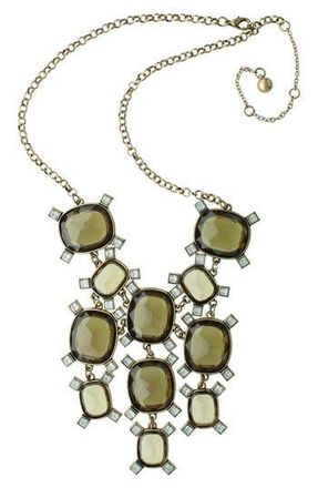 Olivia Welles Hannah Bib Necklace in Gold /Multi at Nordstrom Rack