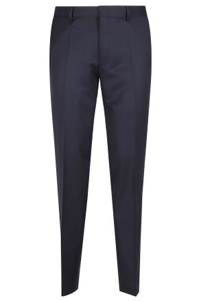 BOSS Blue H Genius B1 Serge Front-Darts Wool Formal Pants