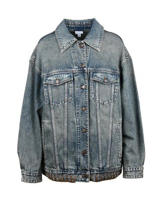 Miss Sixty Light Blue Cotton Button Oversized Denim Jacket