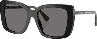 Burberry Polarized Dark Grey Butterfly Ladies Sunglasses BE4456 416581 54