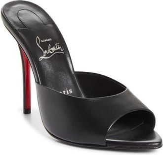 Christian Louboutin Miss Z Pointed Toe Sandal in Black/black at Nordstrom, Size 37.5