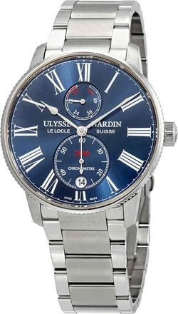 Ulysse Nardin Marine Chronometer Torpilleur Automatic Blue Dial Mens Watch 1183-310-7M/43
