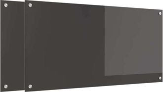 vidaXL Salpicadero De Cocina 2 Pcs Gris Oscuro 100 X 50 Cm Vidaxl