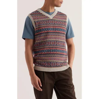 Seasalt Cornwall Kitto Organic Cotton Sweater Vest in Twigs Timber at Nordstrom, Size Xx-Large