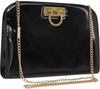 Ferragamo Pre-owned Cross Body Bags, female, Black, Size: ONE SIZE Pre-owned Leather Crossbody Bag