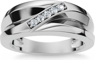 Pompeii3 Mens Diamond Wedding Ring Lab Grown 10k Gold