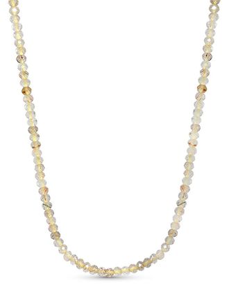 Jewelmak 14K Rutilated Quartz Necklace