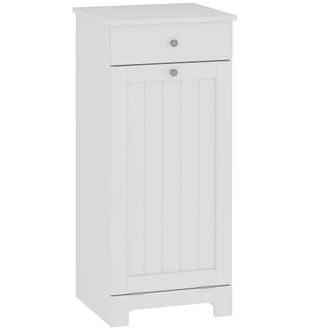 HOMCOM Mueble ropa sucia 40x38x90 cm blanco