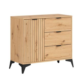 Petits Meubles Buf&eacute; 1 puerta 3 cajones tableros de aglomerado laminados madera