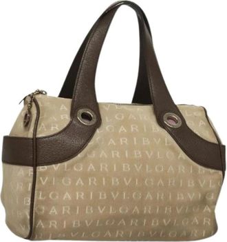Bulgari Pre-owned borse a mano di tela - - Pre-owned - Donna - Beige - ONE SIZE