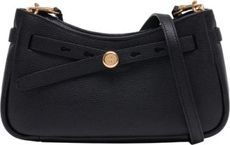 Tory Burch Romy Ritssluiting Crossbody Tas - Dames - Schoudertassen - Zwart - ONE Size - Leer - Tassen