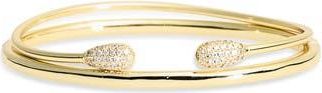 Argento Vivo Set of 2 Cuff Bangle Bracelets in Gold at Nordstrom Rack