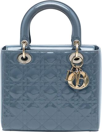 Dior Borsa a tracolla Lady Dior media con motivo Cannage 2019 - Blu
