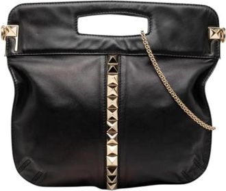 Valentino Pre-owned Satchel - Dames - Vintage Clutch - Zwart - ONE Size - Leer - Vintage