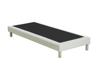 Vente-Unique Somier decorativo tapizado 90 x 190 cm - Beige - KOZANI de YSM&Eacute;E