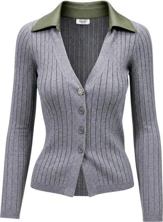 Liu Jo Cardigans - Dames - Vesten - Grijs - XS - Truien & Vesten