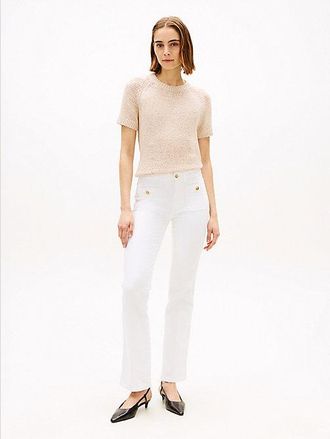 Tommy Hilfiger Mid Rise Bootcut White Jeans
