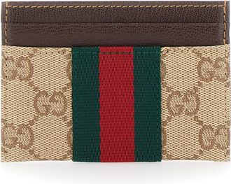 Gucci Womens Card Holder Beige Accessory