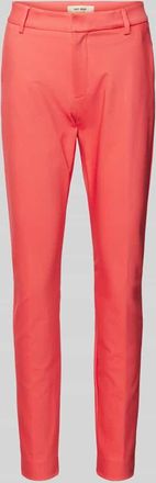 Mos Mosh Slim Fit Stoffhose mit Gürtelschlaufen Modell Abbey Night in Koralle, Größe 40