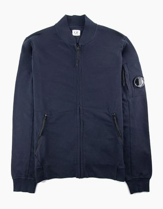 C.P. Company Mens Cp Company Funnel Neck Watch-viewer Lens Zip Up Sweatshirt Navy 888 - Size: 38