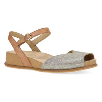 Dansko Womens Cass Sandals In Platino/tan Leather