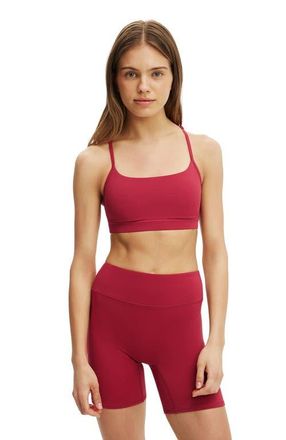 Cotton On Womens Active 365 Keyhole Crop in Velvet Cherry at Nordstrom, Size Xx-Small