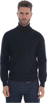 Gran Sasso Turtleneck Pullover - Heren - Coltruien - Blauw - M - Wol - Truien & Vesten