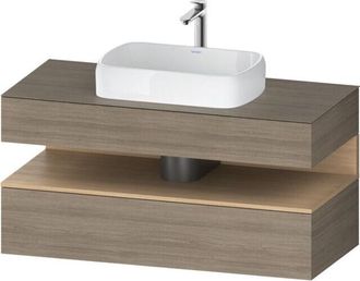 Duravit Duravit - Qatego Consola Mueble Bajo Lavabo, 1 Extra&iacute;ble, 1 Caj&oacute;n