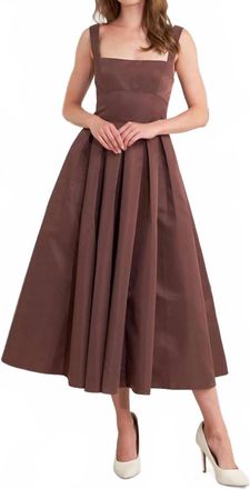 Flying Tomato Sleeveless Midi Dress In Cocoa