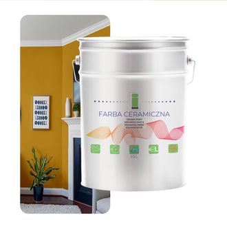 OEM Pintura Cer&aacute;mica Para Paredes Lavable Color Mostaza Dorada 10l Resistente A Las Manchas