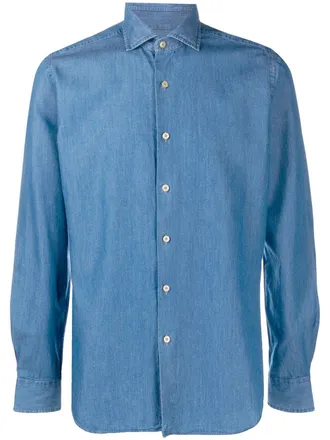 Xacus long sleeve denim shirt - men - Cotton - 38 - Blue