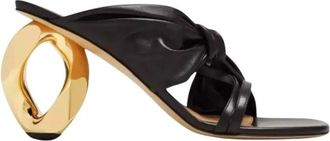 J.W.Anderson Zwarte leren slippers - Dames - Muiltjes - Zwart - 37 EU - Leer - Schoenen