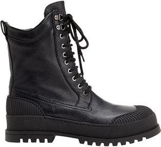 8 by YOOX LEATHER CAP TOP LACE UP BOOTS